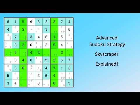 Advanced Sudoku Strategy Skyscraper Explained