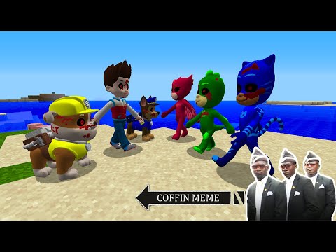 Paw Patrol.EXE vs PJ Masks.EXE in Minecraft - Coffin Meme