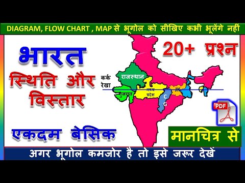 भारत स्थिति और विस्तार।Indian Geography KV Guruji | India location and Expansion | SSC CGL, RRB NTPC Video