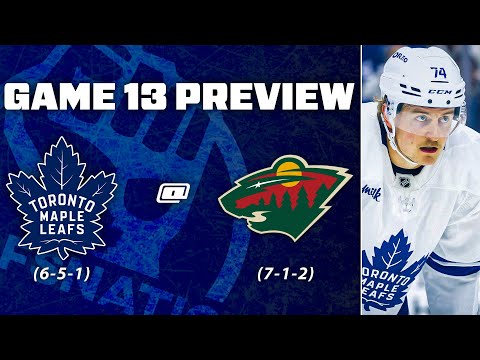 Maple Leafs at Minnesota Wild - Game 13 Preview & Bets