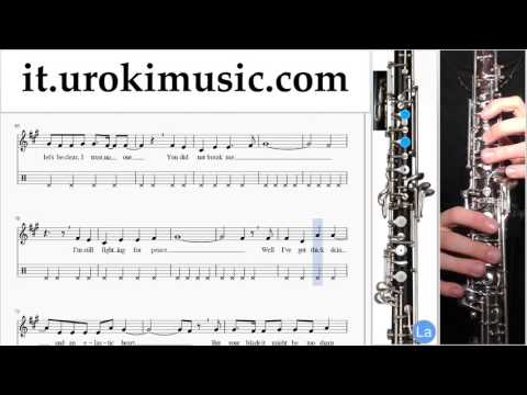 Lezioni di Oboe Sia Elastic Heart Parte#2 Melodia Tutorial Spartito Imparare Insegnante Metodi
