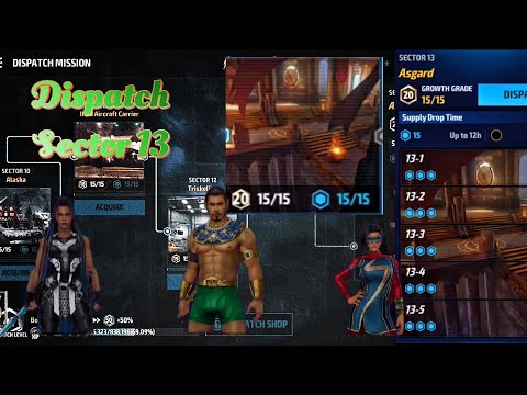 Dispatch Sector 13 Challenges and Team Setup Marvel Future Fight