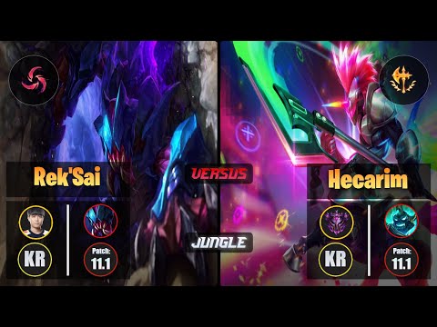 Cuzz REK'SAI (Jungle) [Hail of Blades] VS HECARIM - Master KR Patch 11.1