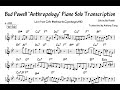 Bud Powell "Anthropology" Piano Solo Transcription