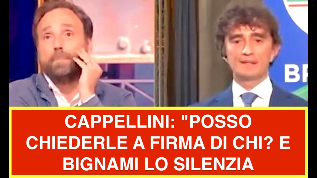 CAPPELLINI: "POSSO CHIEDERLE A FIRMA DI CHI? E BIGNAMI LO SILENZIA