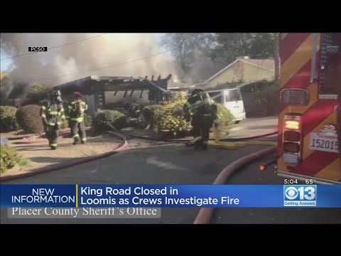 Crews Battle house Fire In Loomis