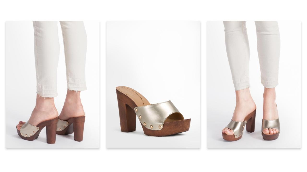 Złote klapki na słupku Eagle - DeeZee.pl