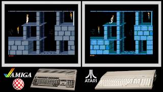 A500 vs Atari ST : PRINCE OF PERSIA (Side by side comparison)