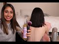ASMR BACK HAIR Play Trace Scratch Brush OIL MASSAGE