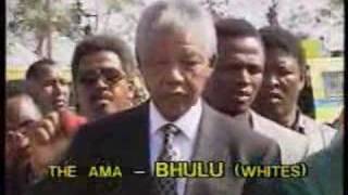 Mandela: Speaking to reporters after singing to kill whites