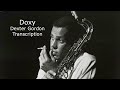 Doxy/Sonny Rollins-Dexter Gordon's (Bb) Transcription. Transcribed by Carles Margarit.