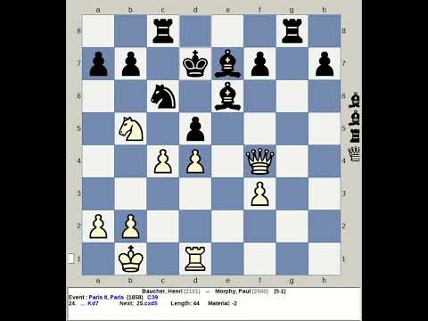Baucher, Henri vs Morphy, Paul | Paris it Chess 1858, France