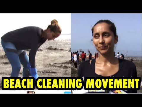 Vj Anusha Dandekar At Beach Cleaning Movement With Running Athletes And Actors