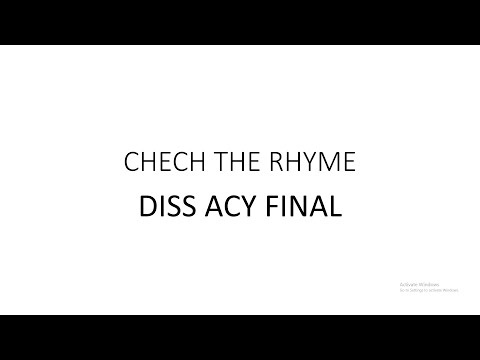 Check The Rhyme | Diss Acy Final| Rhymastic