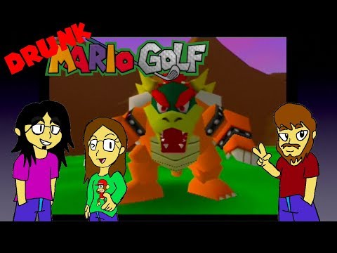 [Most Drunk] Mario Golf - 3 Player Stroke Match: Bowser Love (Share the Land)