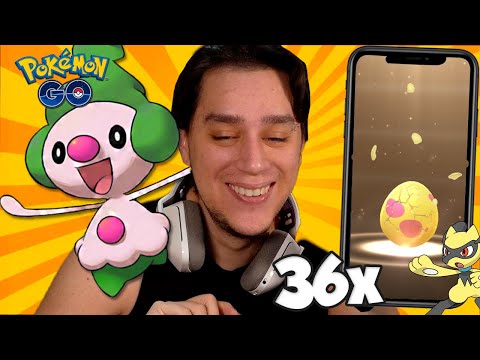 CHOQUEI 36 OVOS EM BUSCA DO MINE JR SHINY! - Pokemon Go Shiny