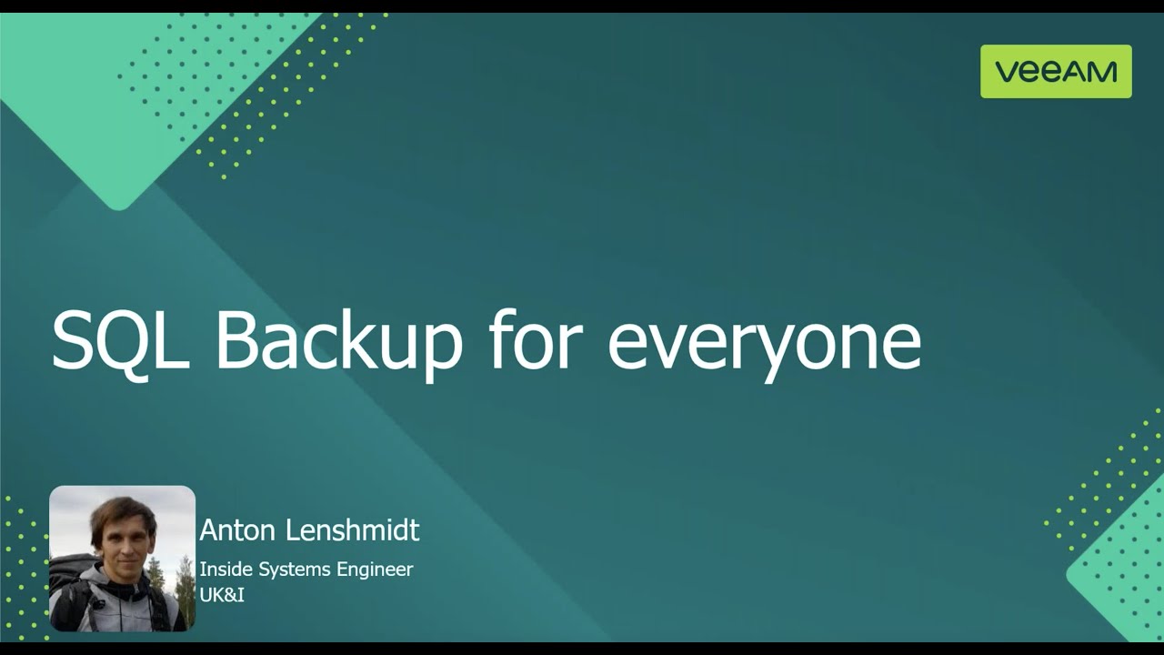 SQL backup and recovery for everyone video