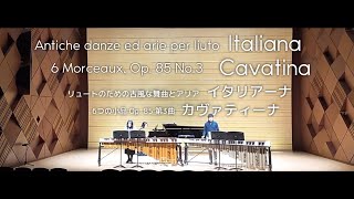 【Marimba】Antiche danze ed arie per liuto Italiana / 6 Morceaux Op.85 No.3 Cavatina