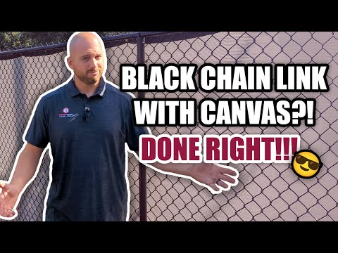 6' Tall Black Chain Link with Privacy Screen in Waterloo, Iowa! Not Your Regular Residential Fence!