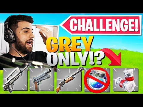 The *GREY ONLY* CHALLENGE! (Hardest Challenge Yet) - Fortnite Battle Royale