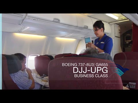 Garuda Indonesia 737 Business Class Experience | GA655 DJJ-UPG