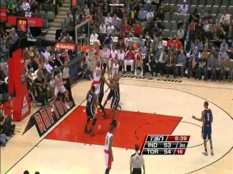 Jonas Valanciunas Huge Putback Dunk vs Pacers - 10/31/12