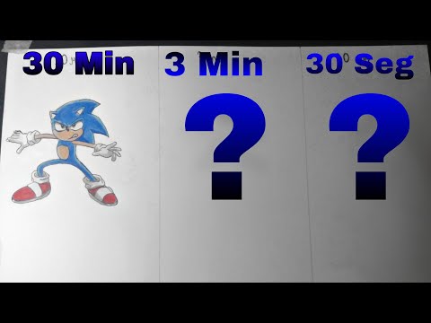 O Desafio do DESENHO RÁPIDO EM 30 MIN. 3 MIN. 30 SEG - Super Sonic