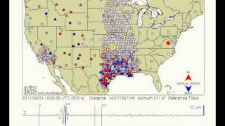 preview picture of video 'Virginia Earthquake - Propagation Waves Across US (2011.08.23)'