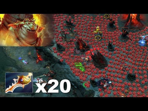 TECHIES MADNESS! 20 Rapiers Megacreeps 200 Min Dota 2