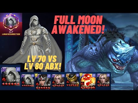 LV 70 vs LV 80 MOON KNIGHT vs WOLVERINE ABX COMPARISON BURN SEASON! - Marvel Future Fight