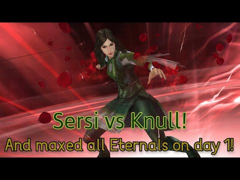 Sersi vs Knull gameplay and maxed all Eternals flex! - Marvel Future Fight