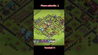 Attacking on townhall 11 with ice golem #gameplay @ClashOfClans #ytshorts