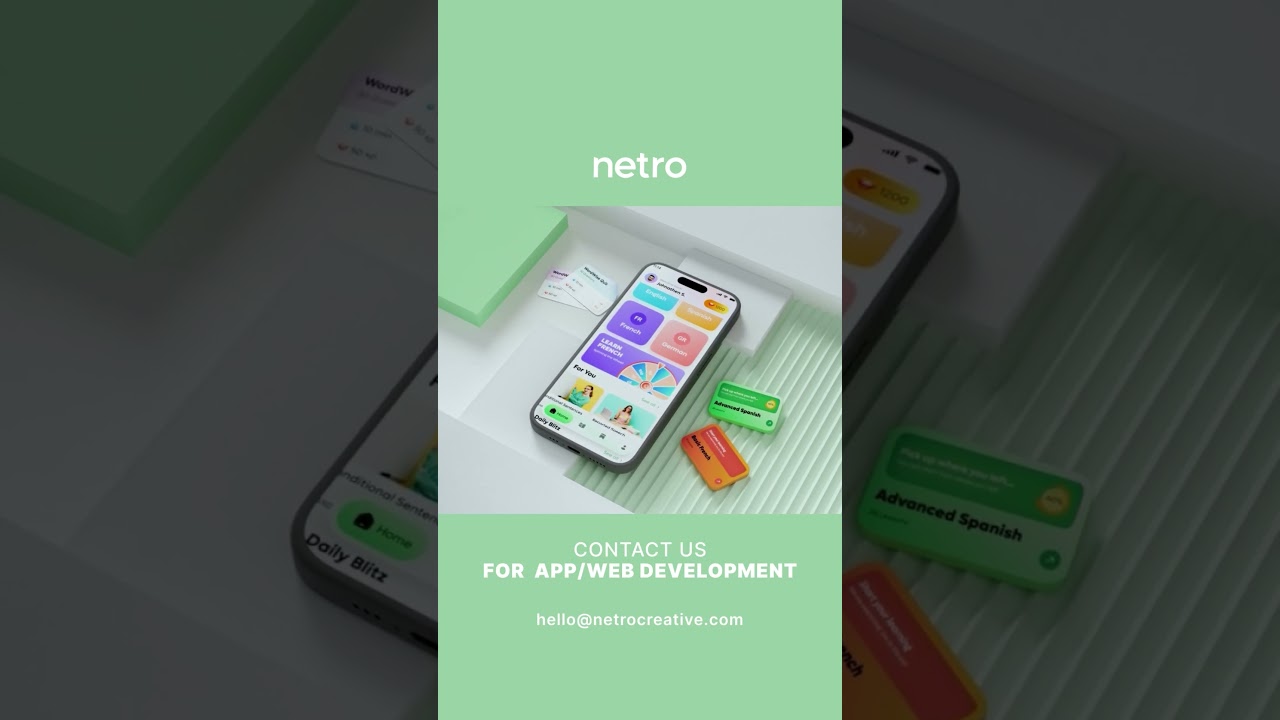 Edlino- Gamified language Learning App, App Animation, part-1 | Netro Systems | #language #learning