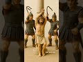 Roman Soldiers Scourge Jesus A Moment Of Suffering And Endurance