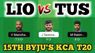 lio vs tus dream11 prediction, tus vs lio dream11, kca lions vs kca tuskers t20, lio vs tus