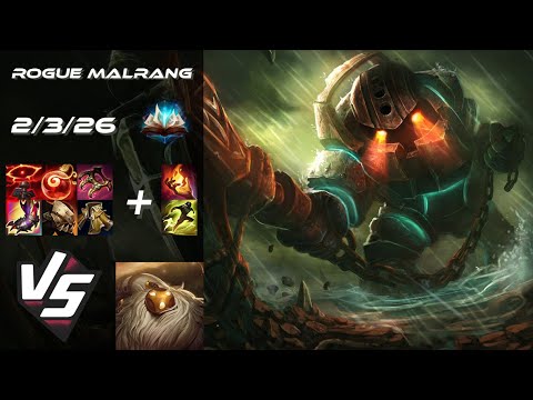 Rogue Malrang SUPPORT Nautilus vs Bard - EU Grandmaster Patch 25.S2.6
