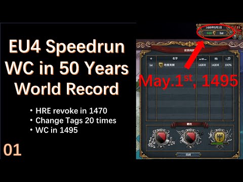 EU4 World Conquer in 50 Years. World Record. 1.31.5