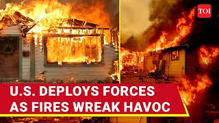 Hollywood Hills On Fire In Los Angeles; &#39;War-Like Situation&#39;, Curfew Imposed, Troops Deployed