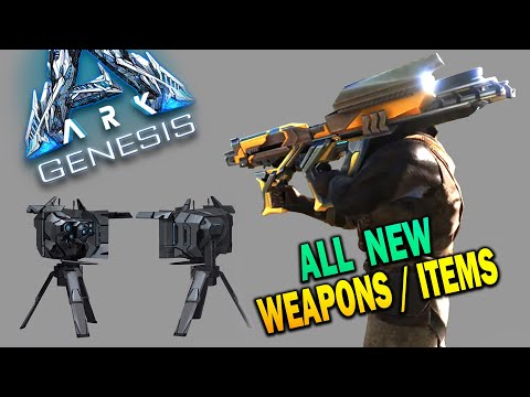 Ark Genesis ALL NEW WEAPONS & ITEMS Ark Survival Evolved Genesis DLC Reveal