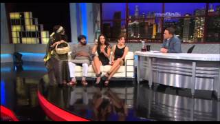 Las divertidas y sensuales actrices Mónica Pasqualotto y Rosalinda Rodríguez en ENTN