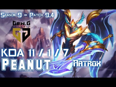 Gen Peanut AATROX vs LEE SIN Jungle - Patch 9.4 KR Ranked