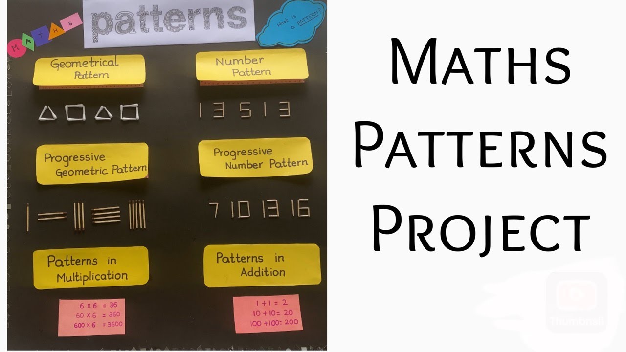 Maths Patterns project | Maths activity | Geometric pattern | Number pattern crafts |Mathstlm