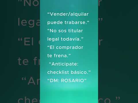 “Sin sucesión: no podés vender/alquilar”      #Rosario #SantaFe #SanLorenzo