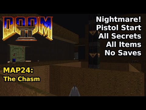 Doom II - MAP24: The Chasm (Nightmare! 100% Secrets + Items)
