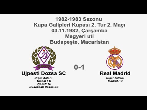 Ujpesti Dozsa 0-1 Real Madrid [HD] 03.11.1982 - 1982-1983 UEFA Cup Winners' Cup