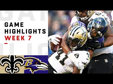 Saints vs. Ravens Week 7 Highlights | NFL 2018