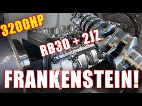 Legendary 2JZ and RB30 combined into one 3200+hp capable billet block!