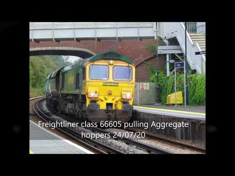 Freightliner class 66605 pulling AGGREGATE hoppers 24/05/20