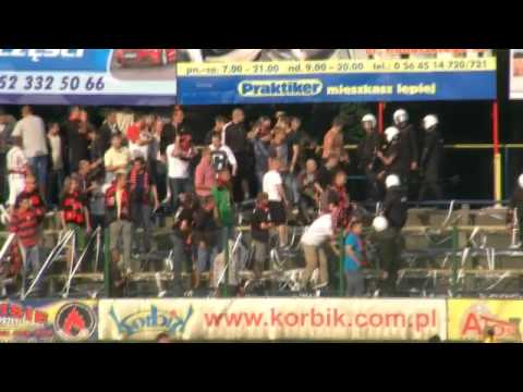 Zamieszki podczas meczu GTŻ Grudziądz - Start Gniezno