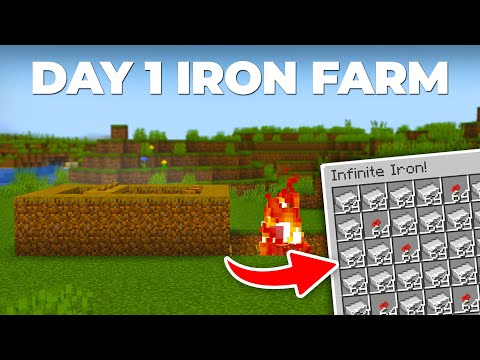 EASY Day 1 Iron Farm in Minecraft 1.21 | Minecraft Tutorial
